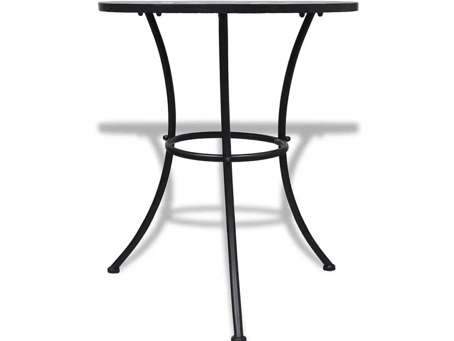 Mesa de bistro terraza mosaico terracota y blanco 60 cm ES412532