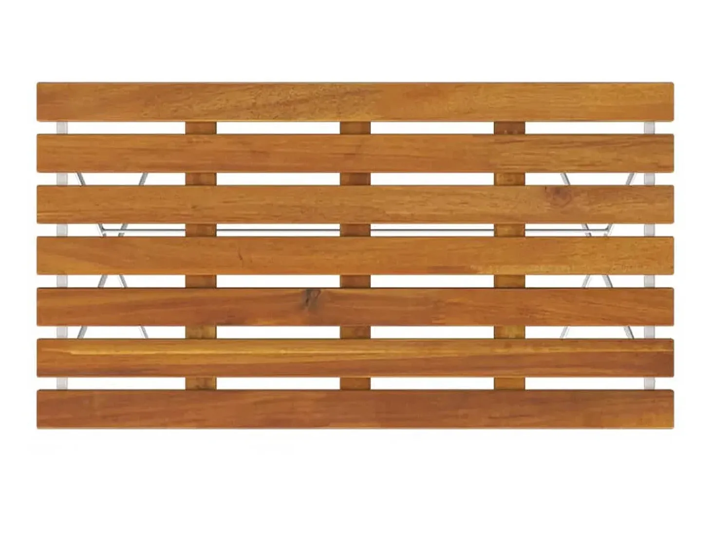 Mesa de cafetería plegable madera acacia y acero 100x54x71 cm ES901057