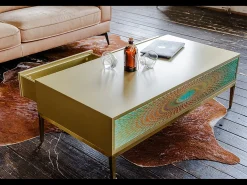 Mesa de centro - Verde Madera - 60 x 120 cm - LAGO