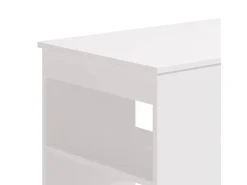 Mesa de Cocina Alta | Acabado en Melamina Blanco | Medidas: 120 cm Ancho x 50 cm Fondo x 105 cm Alto