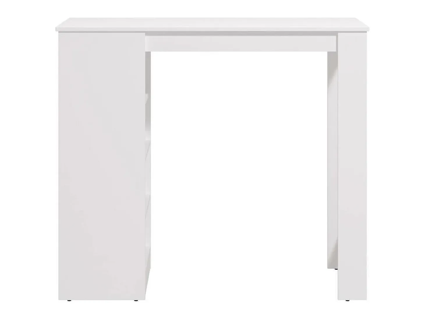 Mesa de Cocina Alta | Acabado en Melamina Blanco | Medidas: 120 cm Ancho x 50 cm Fondo x 105 cm Alto