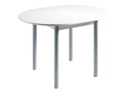 Mesa de cocina extensible tipo libro Fátima acabado blanco, 90/120 x 90 x 75.5 cm (largo
