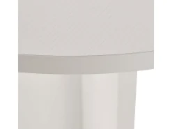 Mesa de comedor – 180 cm x 75 cm x 89,5 cm – Madera blanca – Tablero de partículas