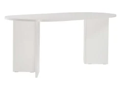 Mesa de comedor – 180 cm x 75 cm x 89,5 cm – Madera blanca – Tablero de partículas