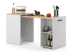 Mesa de comedor roble grisáceo/artesano 60x50.4x78 adam