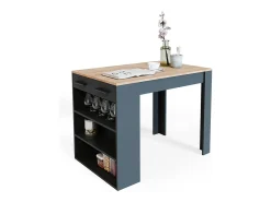 Mesa de comedor antracita/roble dorado 67x100x77.5 repose