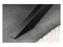 Mesa de comedor ARKAYA – Madera maciza de acacia barnizada y metal negro – 200 cm – Tablero grueso de 35 mm – Estilo industrial