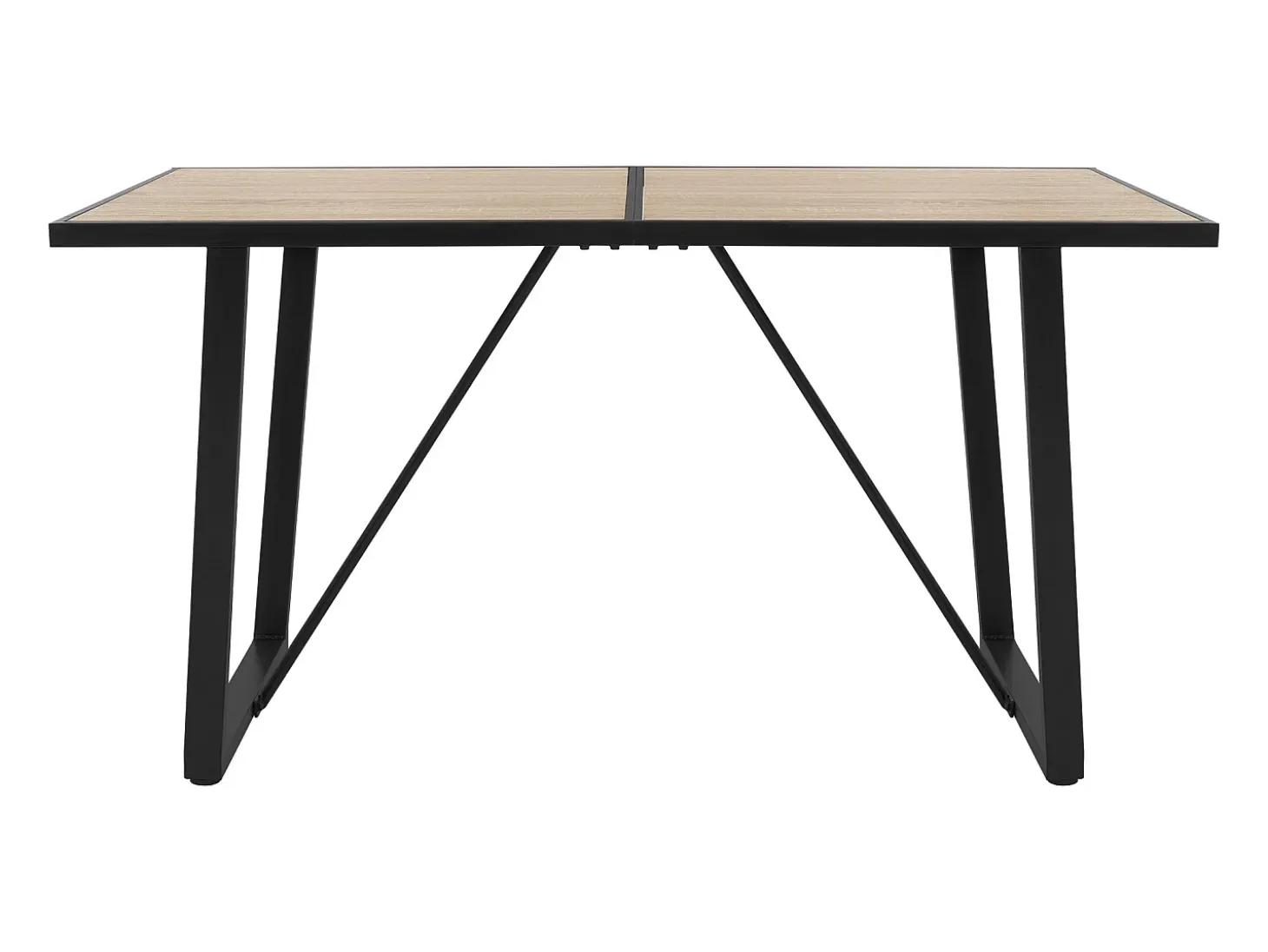 Mesa de comedor aspecto roble mueble cocina rectangular para 6 personas 140x70cm