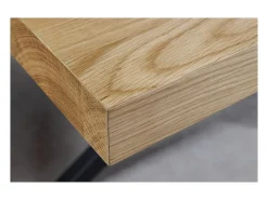 Mesa de comedor AZMA – Chapa de roble y metal – 200 cm – Estilo moderno