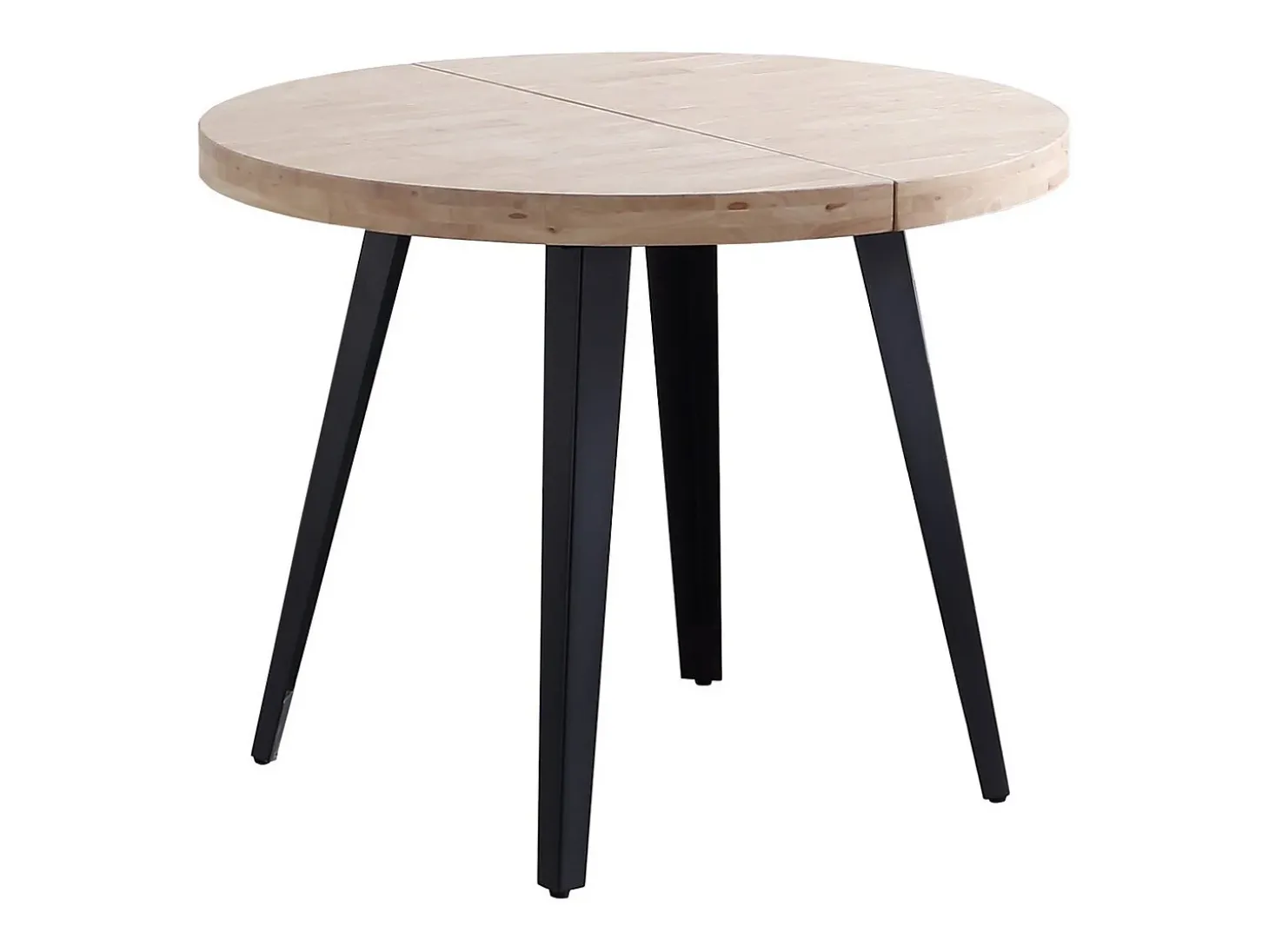 Mesa de comedor Berg extensible forma redonda roble Nordish/negro Adec