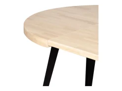 Mesa de comedor Berg extensible forma redonda roble Nordish/negro Adec