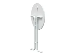Mesa de comedor blanca Ø80x110 cm de madera contrachapada y acero