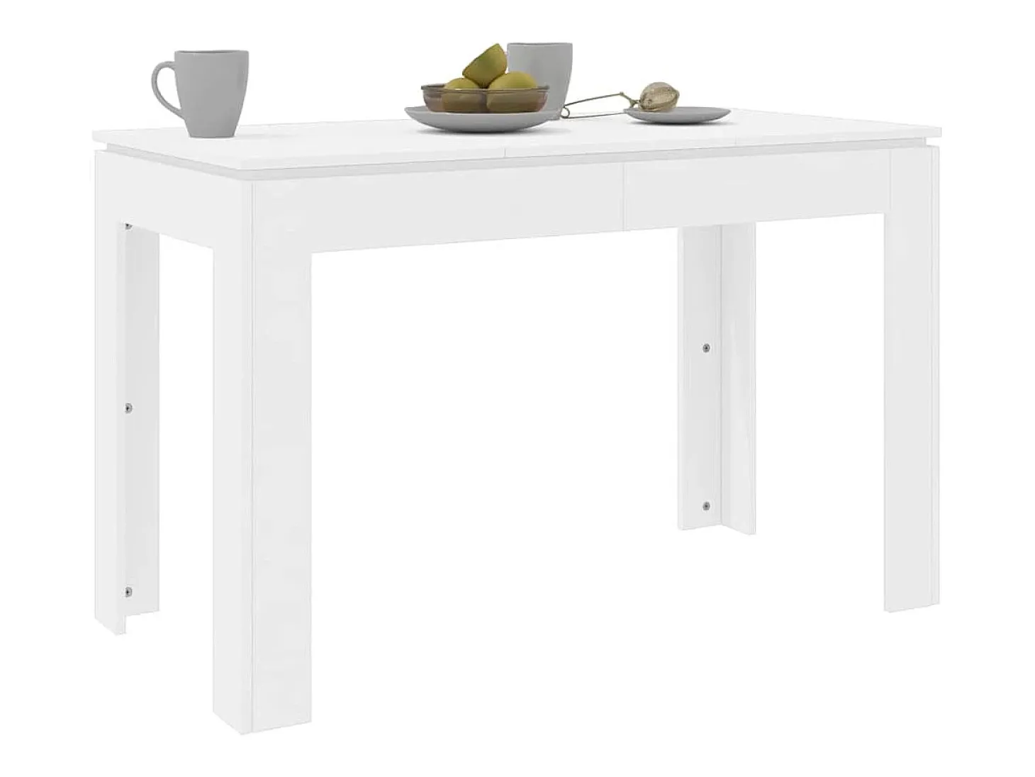 Mesa de comedor Blanca 120x60x76 cm Madera de ingeniería