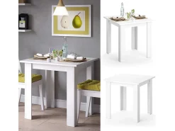 Mesa de comedor blanco 80x80x76.6 karlos