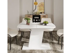 Mesa de comedor blanco 120x80x77.3 fenaro