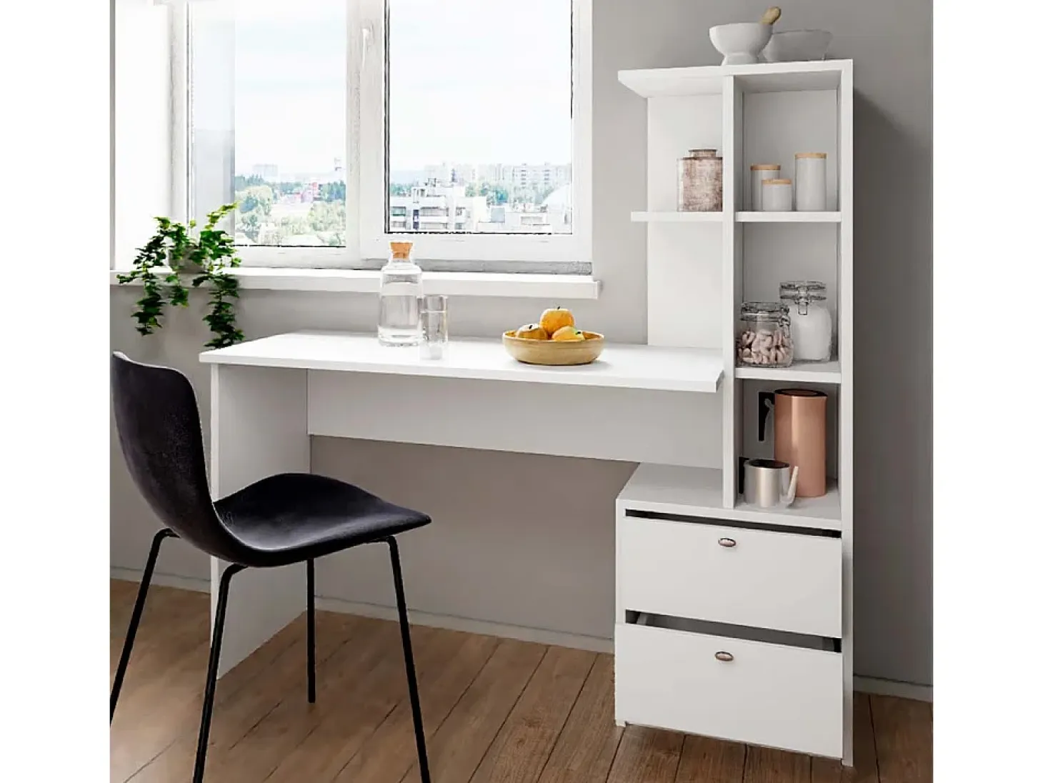 Mesa de comedor blanco 136x55x138 denton