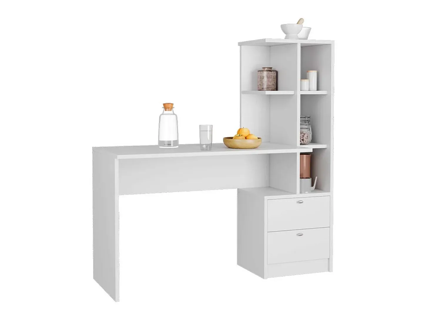Mesa de comedor blanco 136x55x138 denton