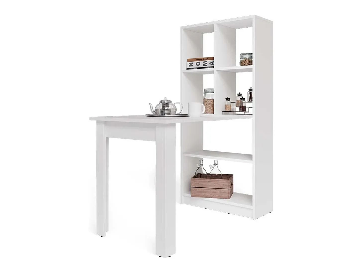 Mesa de comedor blanco 70x122x145.6 gael