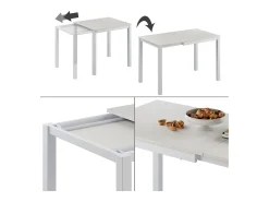 Mesa de comedor blanco 120x70x76 granny