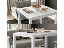 Mesa de comedor blanco 120x70x76 granny