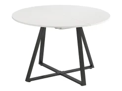 Mesa de comedor blanco/negro 120x120x75.8 loyd