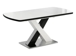 Mesa de comedor blanco/negro 120x80x76 chinto