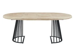 Mesa de comedor Brad extensible diseño redondo nordish/negro Ø120 cm Adec