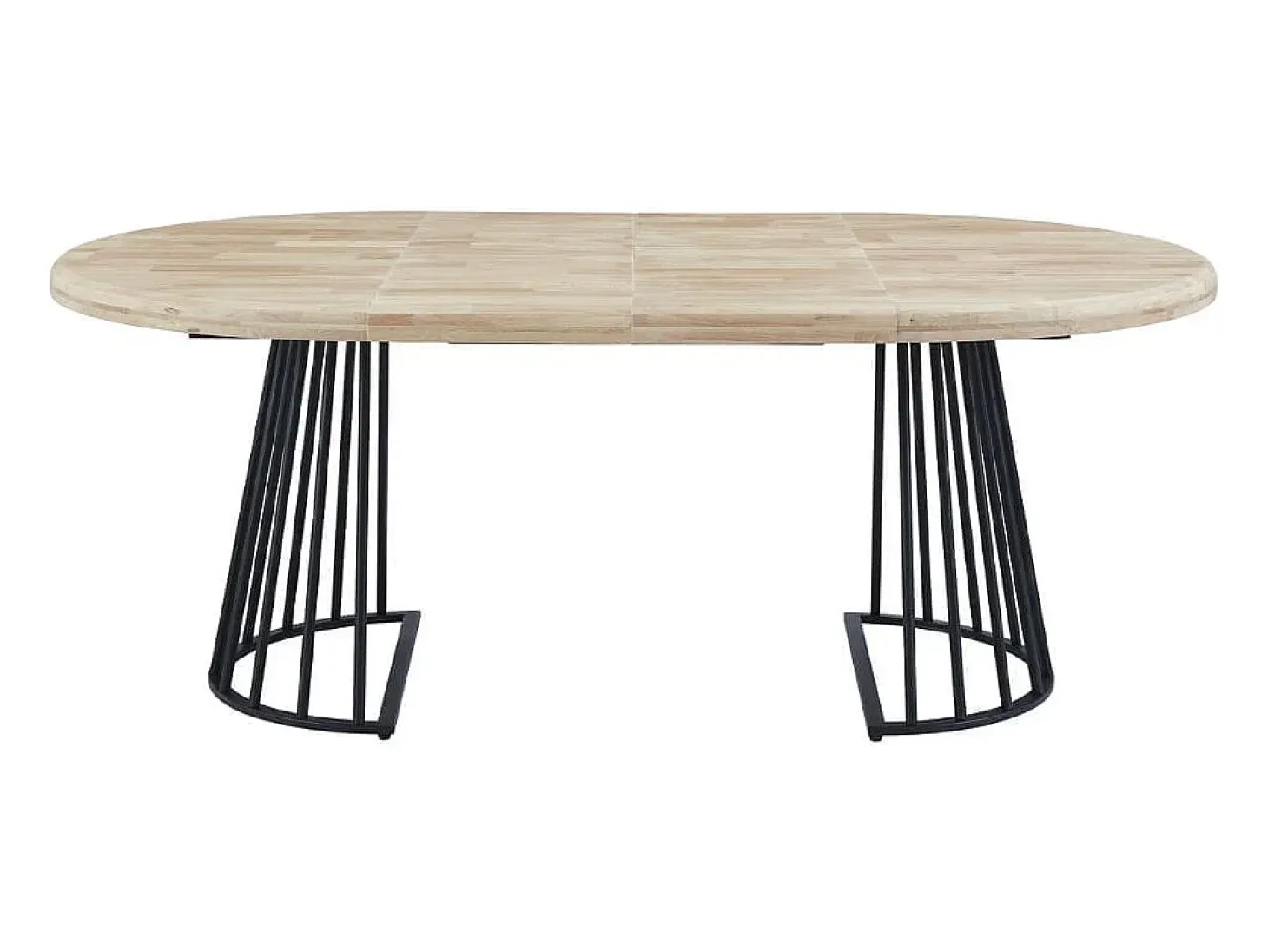 Mesa de comedor Brad extensible diseño redondo nordish/negro Ø120 cm Adec