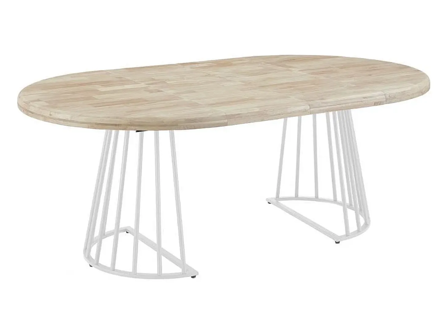 Mesa de comedor Brad extensible diseño redondo nordish/blanco Ø120 cm Adec