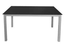 Mesa de comedor Cadell fija 140 gris con tapa negra