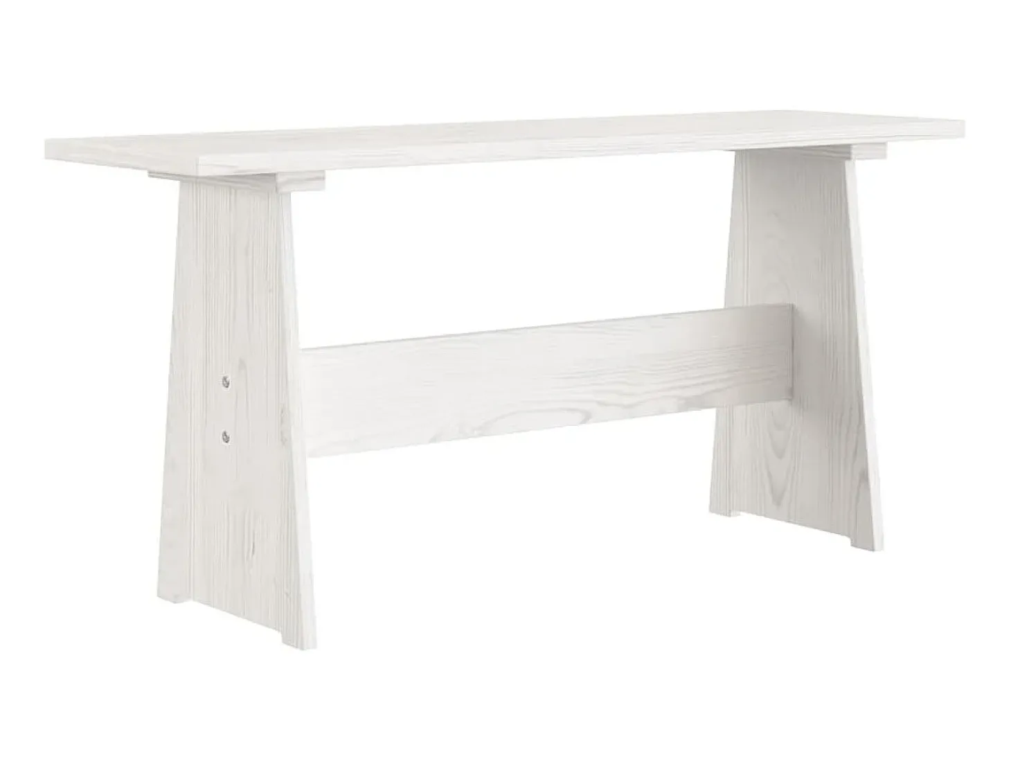 Mesa de comedor con banco REINE madera maciza de pino blanco ES944002