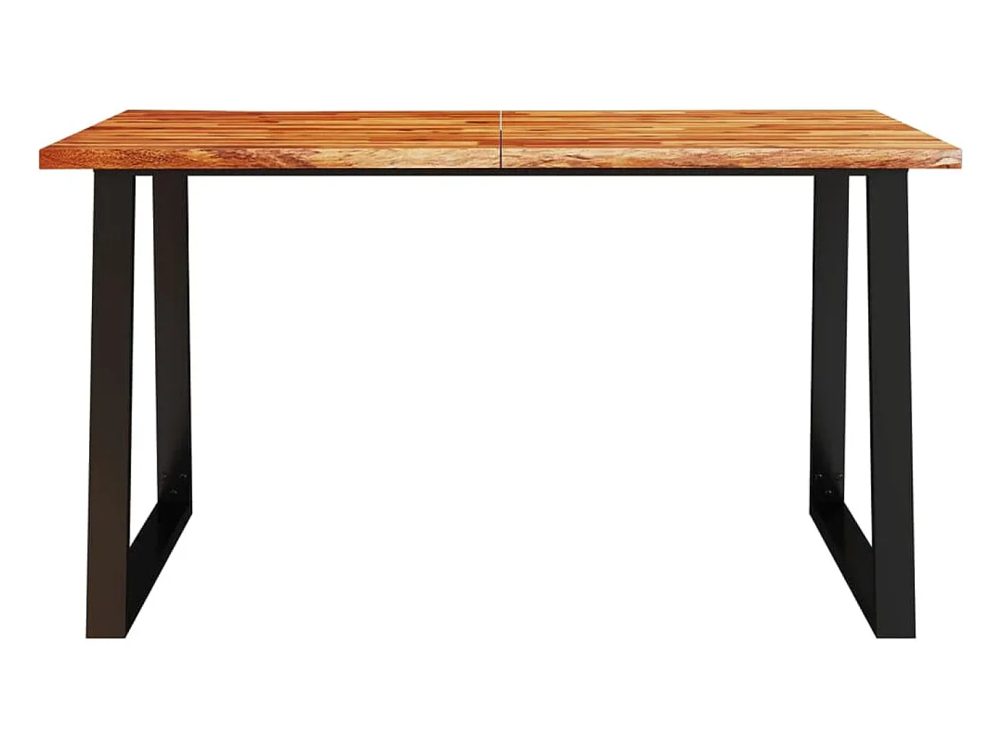 Mesa de comedor con borde vivo madera maciza acacia 140x80x75cm