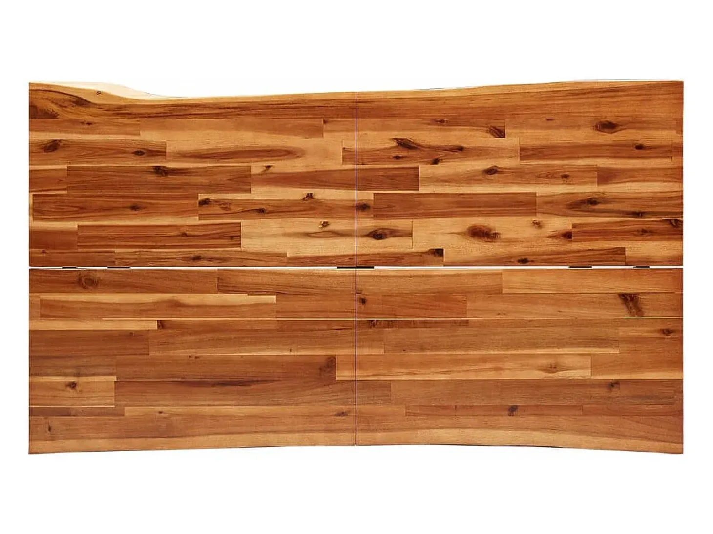 Mesa de comedor con borde vivo madera maciza acacia 140x80x75cm