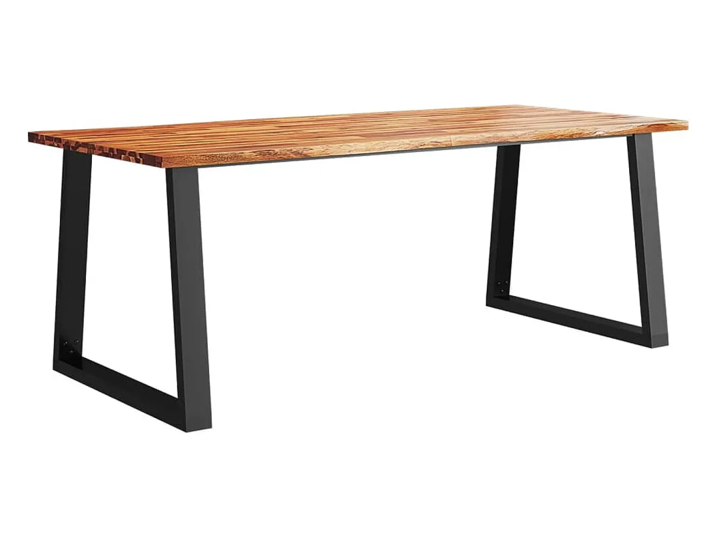 Mesa de comedor con borde vivo madera maciza acacia 200x90x75cm