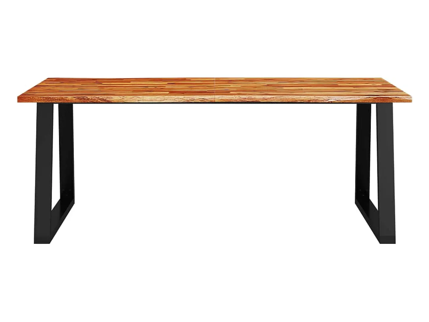 Mesa de comedor con borde vivo madera maciza acacia 200x90x75cm