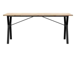 Mesa de comedor con estructura en Y 180x90x75,5 cm madera maciza de pino acero
