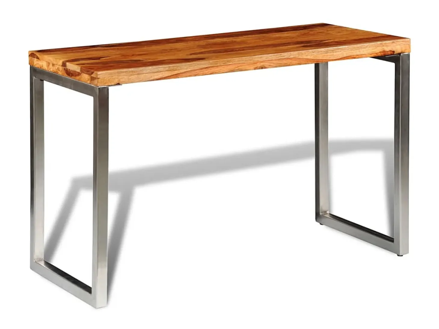 Mesa de comedor con patas de acero y madera maciza de sheesham ES931100