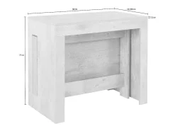 Mesa de comedor consola de madera extensible 90x51-300cm Pratika Wood