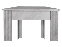 Mesa de comedor contemporánea - 116 x 65 x 75 cm - cuatro patas - aspecto hormigón - tablero de partículas - gris