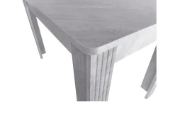 Mesa de comedor contemporánea - 116 x 65 x 75 cm - cuatro patas - aspecto hormigón - tablero de partículas - gris