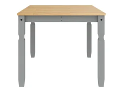 Mesa de comedor Corona madera maciza de pino gris 180x90x75 cm ES360486