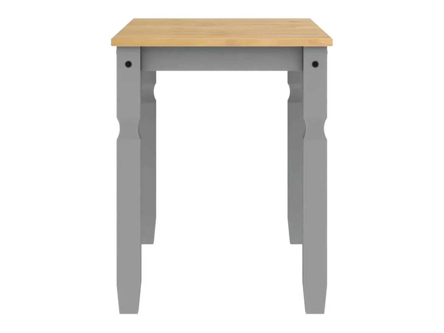 Mesa de comedor Corona madera maciza de pino gris 112x60x75 cm