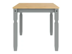 Mesa de comedor Corona madera maciza de pino gris 160x80x75 cm