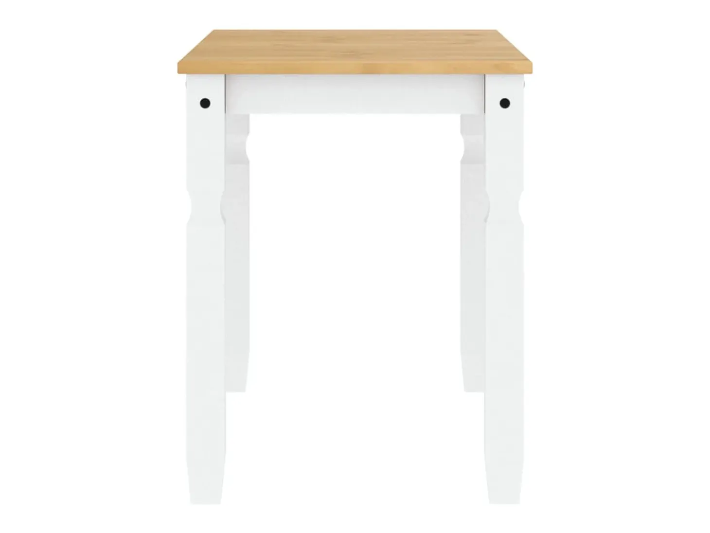 Mesa de comedor Corona madera maciza pino blanco 112x60x75 cm