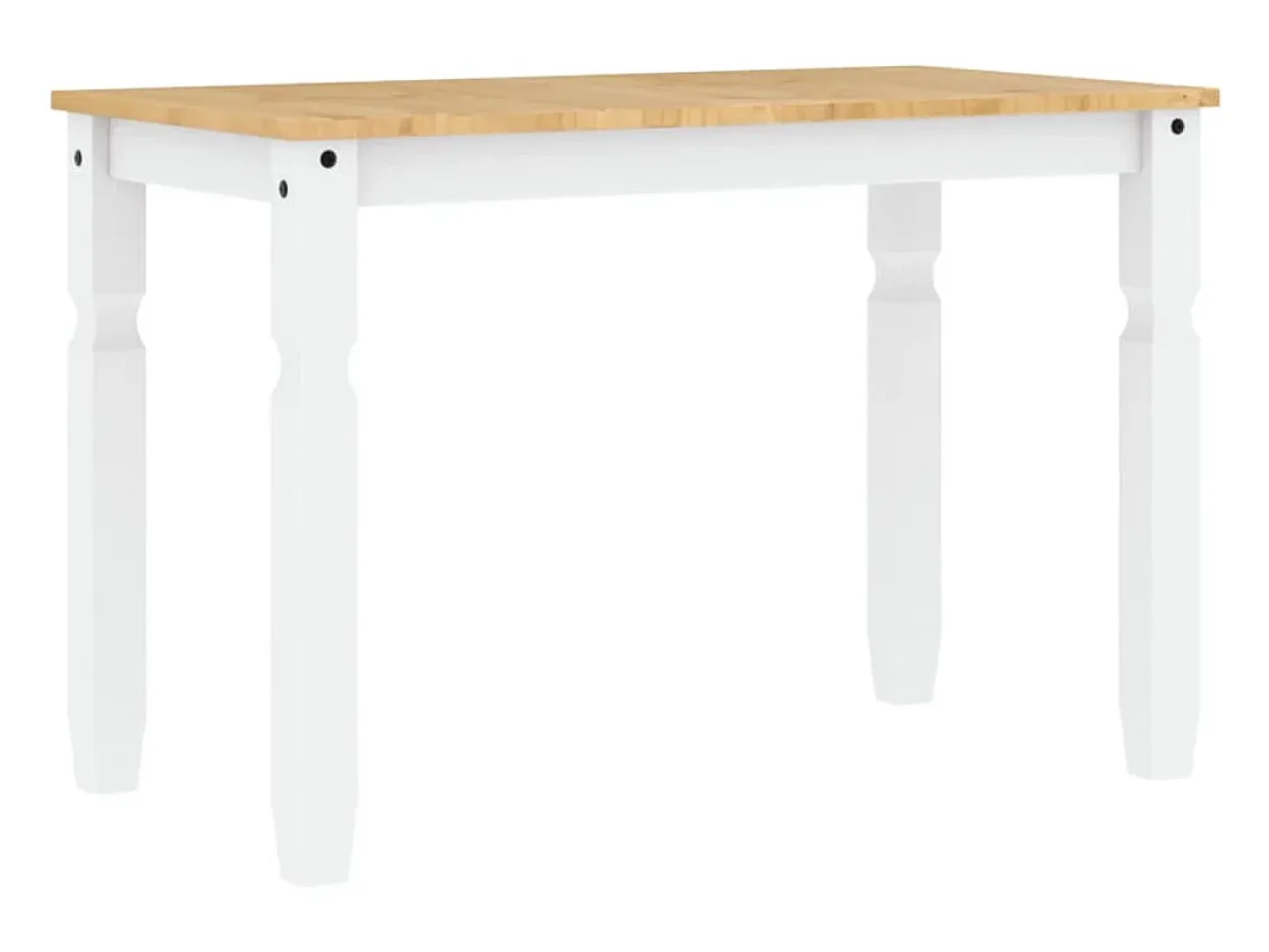 Mesa de comedor Corona madera maciza pino blanco 112x60x75 cm