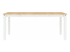 Mesa de comedor Corona madera maciza pino blanco 180x90x75 cm