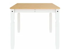 Mesa de comedor Corona madera maciza pino blanco 180x90x75 cm