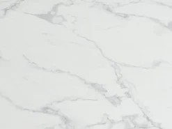 Mesa de comedor de 6 a 10 cubiertos de MDF y metal - Efecto mármol blanco y negro - CATONAV