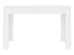 Mesa de comedor de aglomerado blanco brillante 120x60x76 cm
