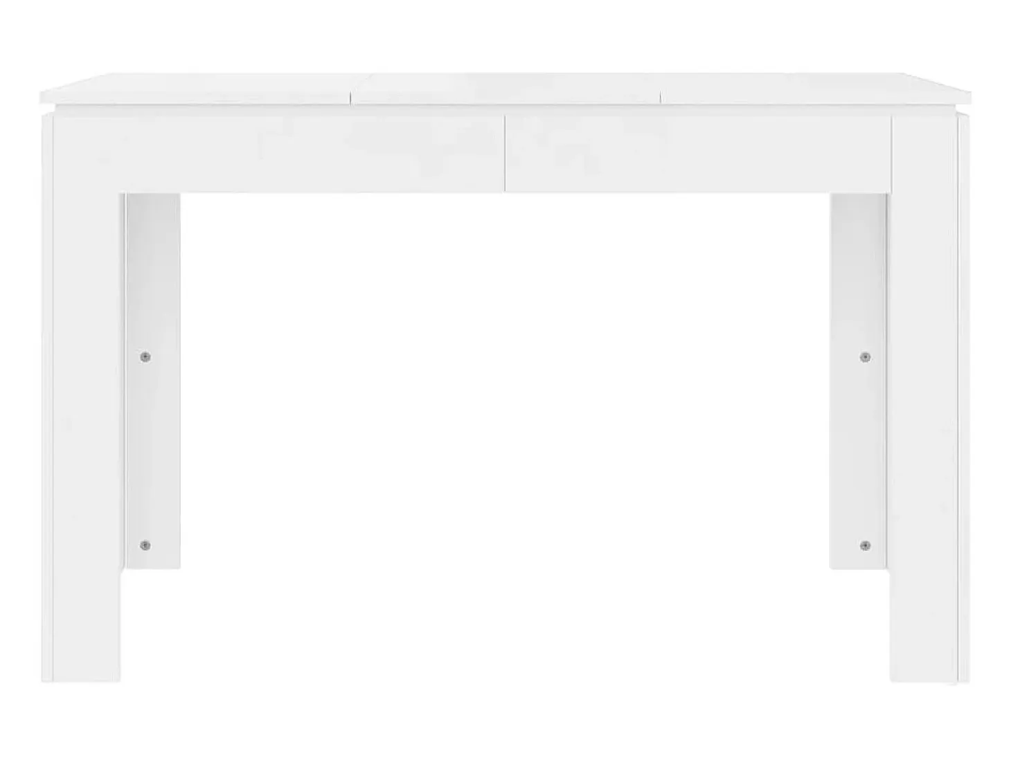 Mesa de comedor de aglomerado blanco brillante 120x60x76 cm